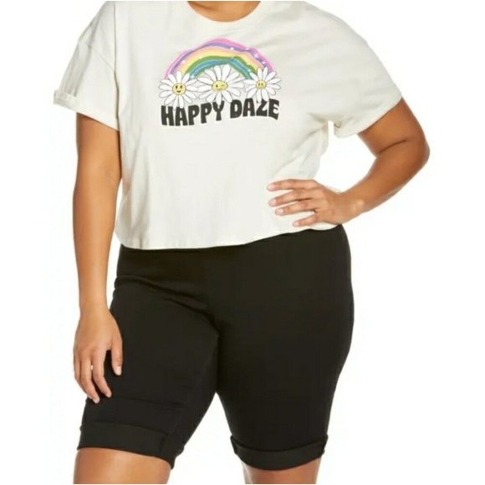 BP Happy Daze 3X Cropped T-Shirt Daisy Stoner Cute Egirl Top